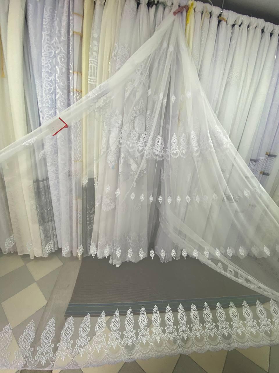 Тюль грек сітка заввишки 2,9 м. біла