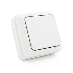 DR Вимикач одинарний зовнішнього монтажу, White, Q10