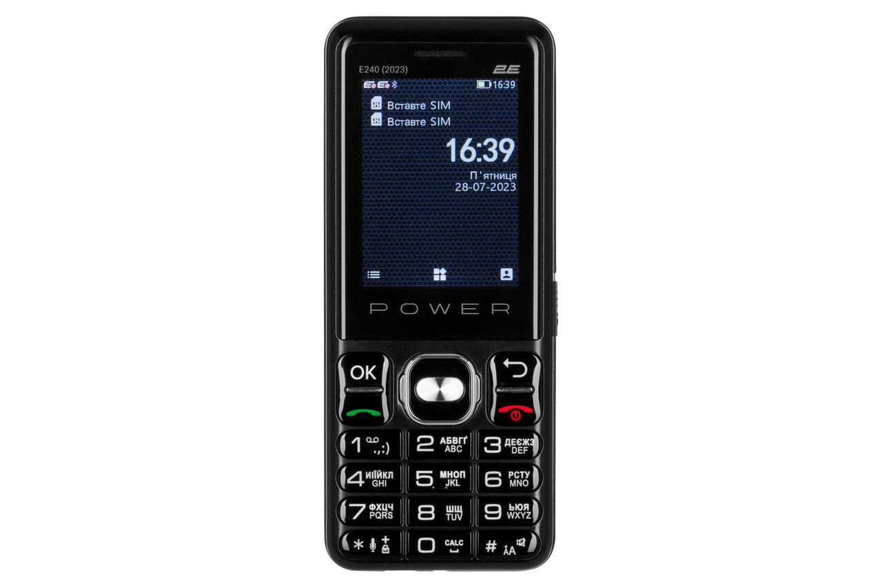 Мобільний телефон 2E E240 2023 2.4" 2SIM, 2500мА•год, чорний