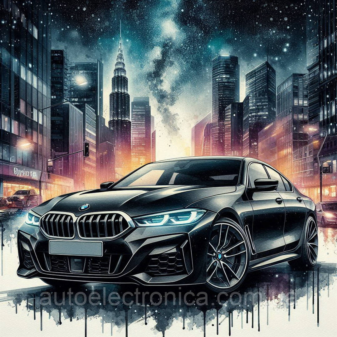 Картина на полотні "Black BMW M8 Gran Coupe" | CBM.1.1