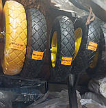 Колесо на тачку садово-будівельну пневмо Budmonster 4х8 о/d=16 мм d = 38 см втулка 105 мм, фото 8