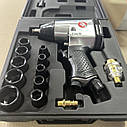 Гайковерт пневматичний у валізі + набір головок, 17 од, 1/2" INTERTOOL PT-1101, фото 3