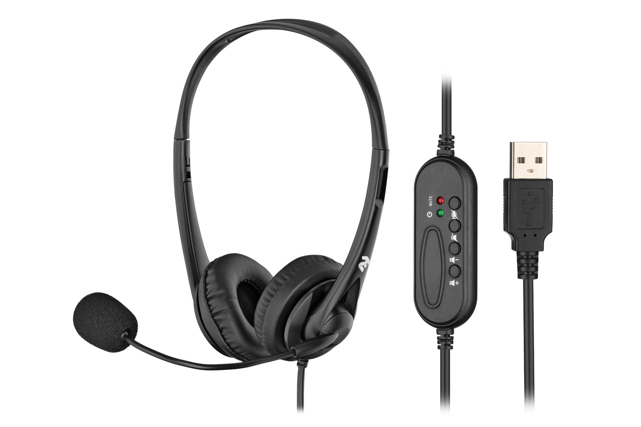 2E Гарнітура ПК стерео On-ear CH11 USB, omni-mic, 2м, чорний