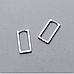 Сережки срібні Прямокутники в стилі Мінімалізм, великі сережки, срібло 925 проби, фото 3
