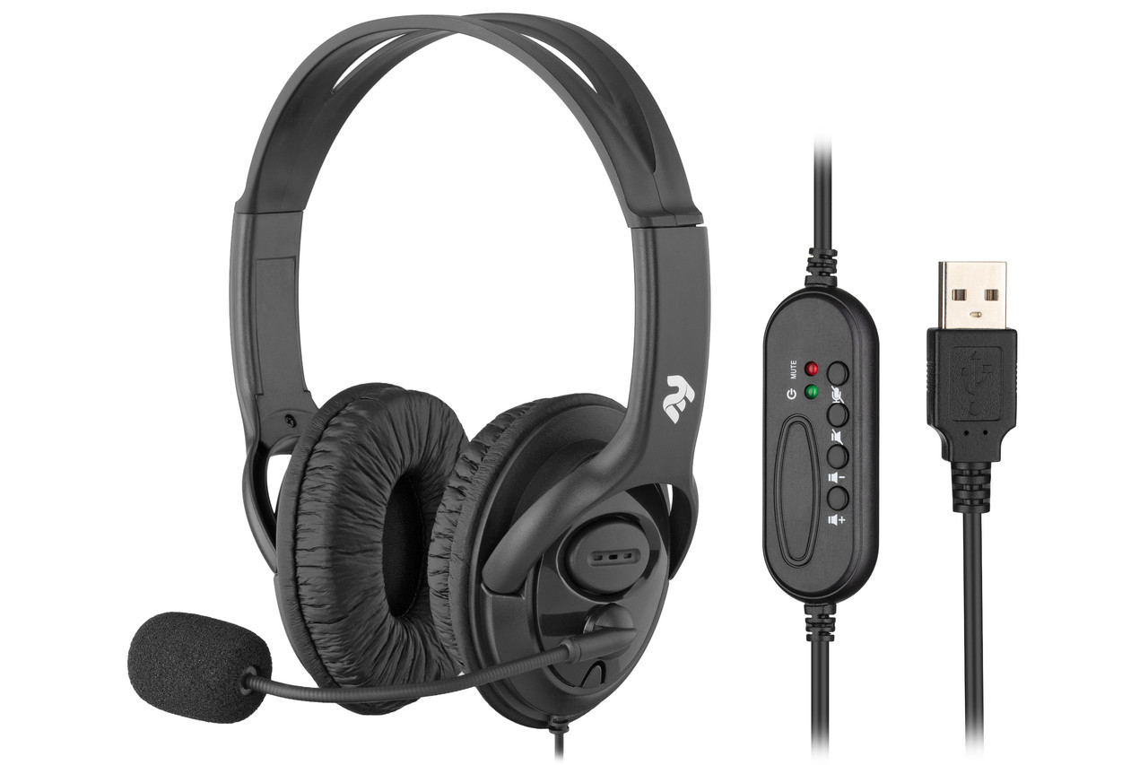 2E Гарнітура ПК стерео Over-ear CH13 USB, omni-mic, 2м, чорний