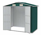 Сарай металевий , госпблок садовий 312 х 257 х 192 см. зелений Bass Polska BH 28573, фото 8