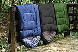 Спальний мішок з капюшоном,туристична ковдра 2 в 1 Bass Polska BH 41999 чорний, фото 6