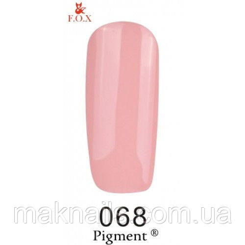Гель-лак F. O. X. Pigment №068 бежево-пастельний персиковий,емаль 6 ml