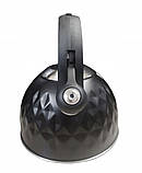 Чайник з нержавіючої сталі 3 л , зі свистком Bass Polska BH 98053 чорний, фото 5