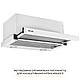 Витяжка для кухні WEILOR WT 67 WH, біла потужна телескопічна вбудована в шафу кухонна витяжка, 60 см, фото 5