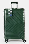 Велика пластикова валіза Tourist 301-1-GRN зелена, фото 3
