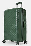 Велика пластикова валіза Tourist 301-1-GRN зелена, фото 4