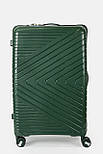 Велика пластикова валіза Tourist 301-1-GRN зелена, фото 2