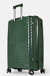 Велика пластикова валіза Tourist 301-1-GRN зелена, фото 6