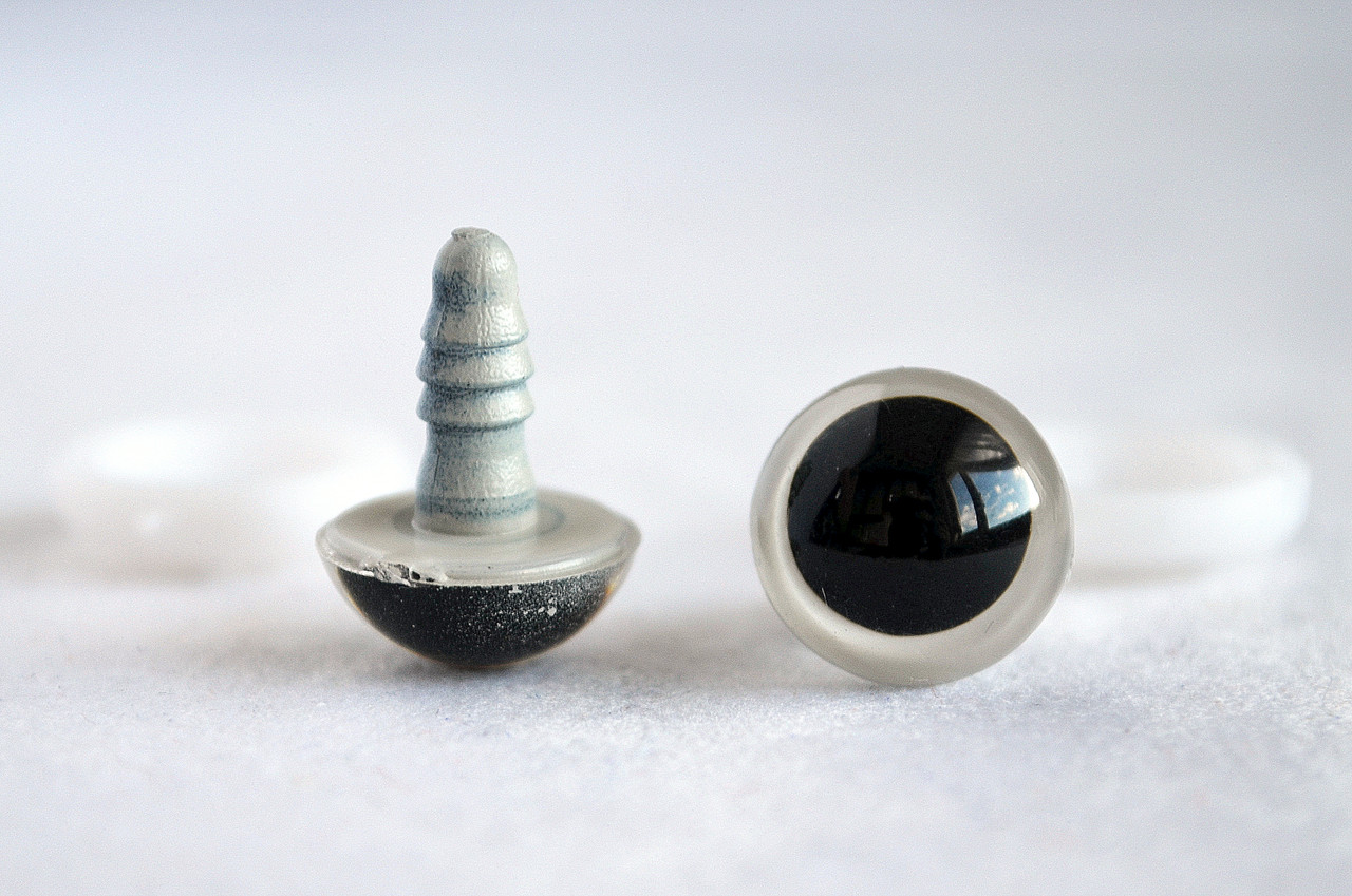 Очі для іграшок гвинтові, d-12 мм, срібні, пара, фото 1