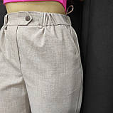 Штани жіночі палаццо тонкі брюки літні 48 беж, фото 6