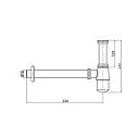Сифон для умивальника Mixxus Siphon-01 Black 1 1/4'' (Чорний) (MI6143), фото 3