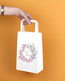 Весільний Подарунковий Пакет з Написом "Віночок" 150*90*240 мм