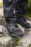 Кросівки тактичні поліція чорні, армійські кросівки чорні зсу шкіряні, кросівки для поліції Ягуар Сітка, фото 7