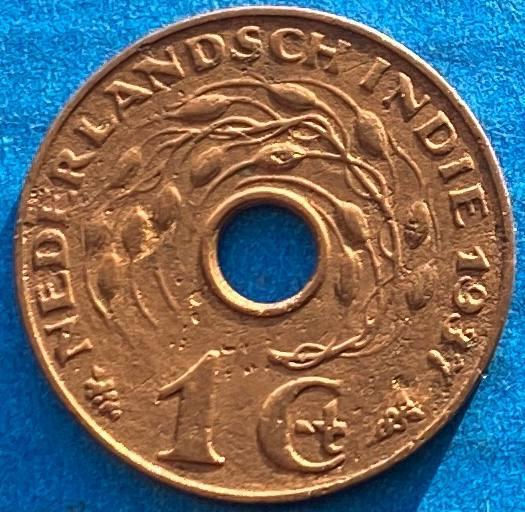 Монета Нідерландської ІндІЇ 1 цент 1937-45 рр, фото 1
