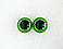 Глазки для игрушек винтовые, d-16 мм, зелені, пара, фото 2