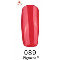 Гель-лак F. O. X. Pigment №89 червоно-кораловий, емаль 6 ml