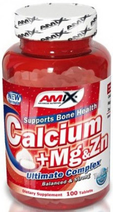 Вітамін кальцій магній цинк AMIX Calcium+Mg & Zn 100 табл