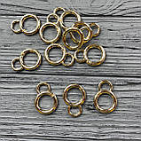 Кільце карабін 20х11 мм з вушком золото (DP 51-191), фото 2