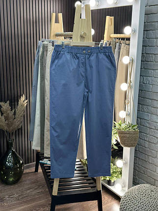 Шикарні жіночі штани, тканина "Котон" 60, 62, 64, 66, 68, 70 розмір 60, фото 1