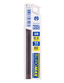 Грифель для мех. олівців Buromax 0,5 2B