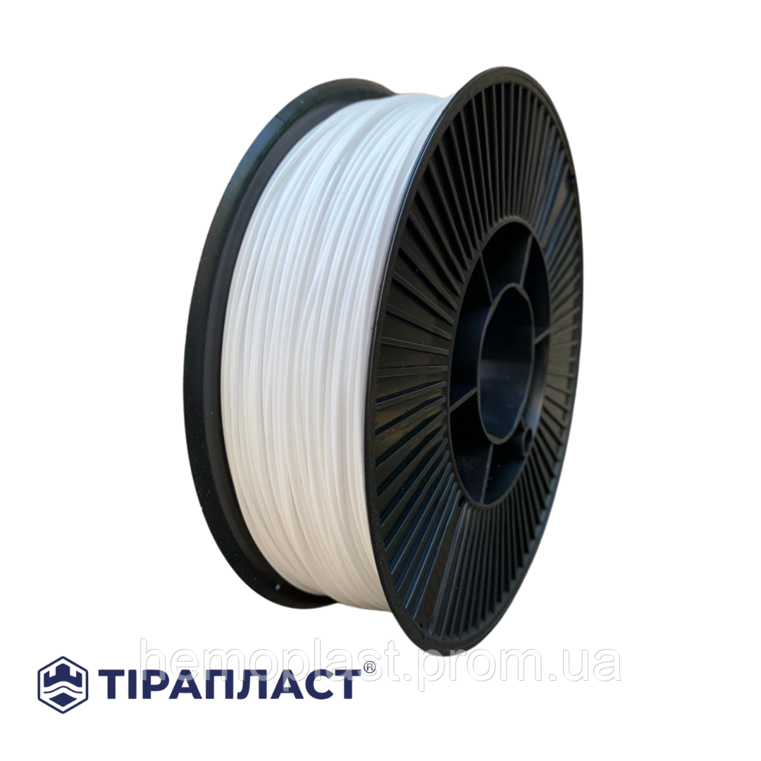 Філамент PETG 1.75 мм, 0,75 кг, білий (пластик для 3D-принтера), ТІРАПЛАСТ, фото 1