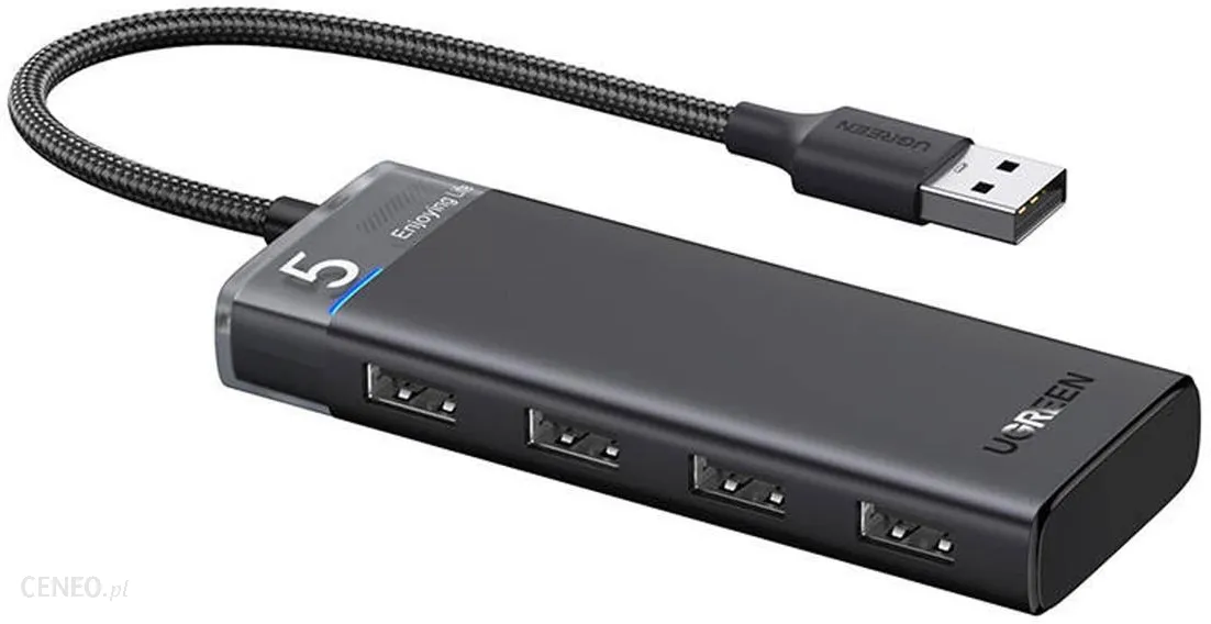 USB-хаб UGREEN CM653 4-Port USB 3.2 Gen 1 HUB с дополнительным питанием ...