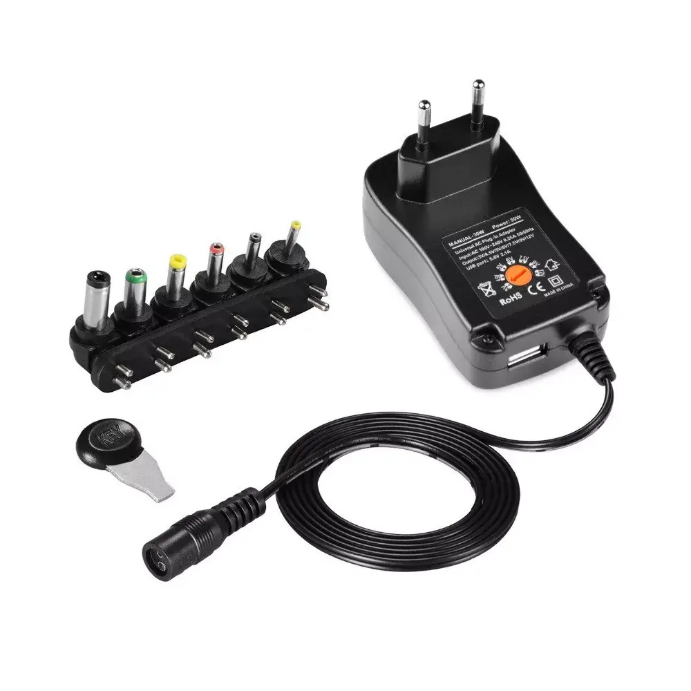 Зарядний пристрій Veron 30 W для WIFI роутера ноутбука 3 V 4.5 V 5 V 6 V 7.5 V 9 V 12 V