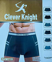 Труси чоловічі 12 штук боксери бавовна Clever Knight розмір XL-4XL (46-54)