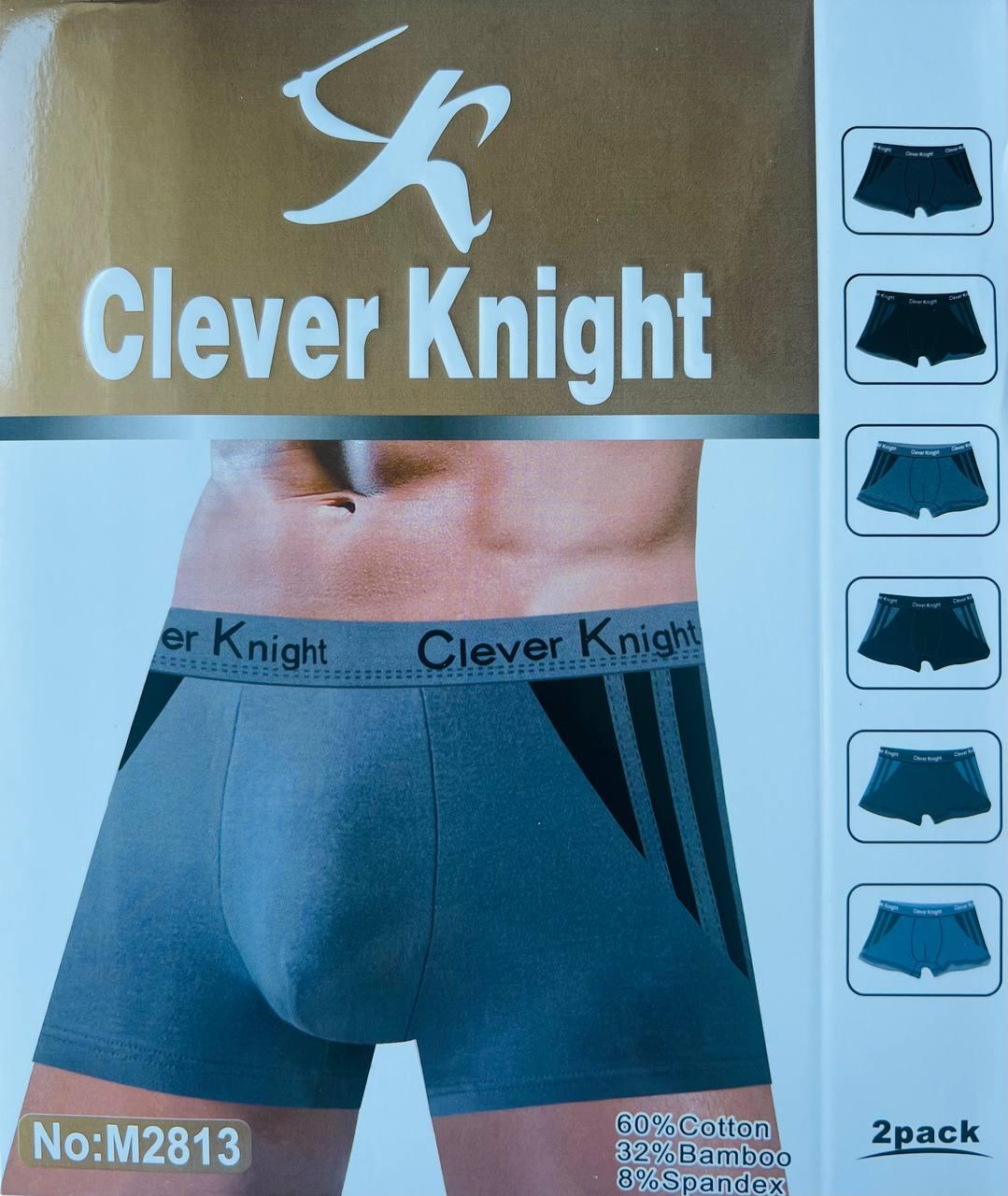 Труси чоловічі 12 штук боксери бавовна Clever Knight розмір XL-4XL (46-54)