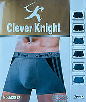 Труси чоловічі 12 штук боксери бавовна Clever Knight розмір XL-4XL (46-54)