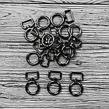 Кільце карабін 20х20 мм з вушком Темний нікель (DP 51-267), фото 2