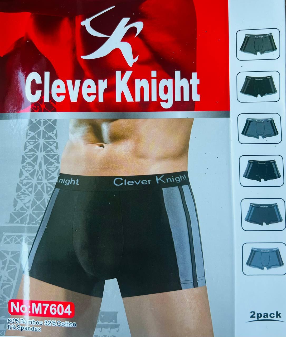 Труси чоловічі 12 штук боксери бамбук + бавовна Clever Knight розмір XL-4XL (46-54)
