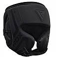 Боксерський шолом RDX T15 Noir Cheek Protector Matte Black  L (капа у комплекті), фото 4