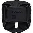 Боксерський шолом RDX T15 Noir Cheek Protector Matte Black  L (капа у комплекті), фото 5