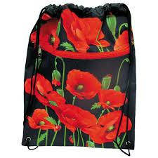 JO-15121 Мешок для обуви с змейкой "Маки" 38*29см, фото 1