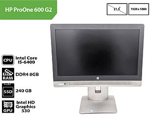 Моноблок HP ProOne 600 g2 21.5-in Non-Touch AiO (21.5"/ Core i5-6400 / 8GB / SSD 240 Gb / Wi-Fi)