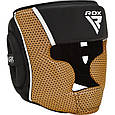 Боксерський шолом RDX AURA PLUS T-17 Black Golden XL (капа у комплекті), фото 4