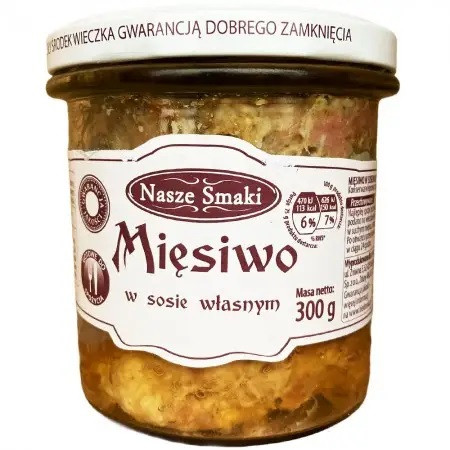 Тушенка Свиняча Miesiwo w Sosie Wlasnym Nasze Smaki 300 г Польща