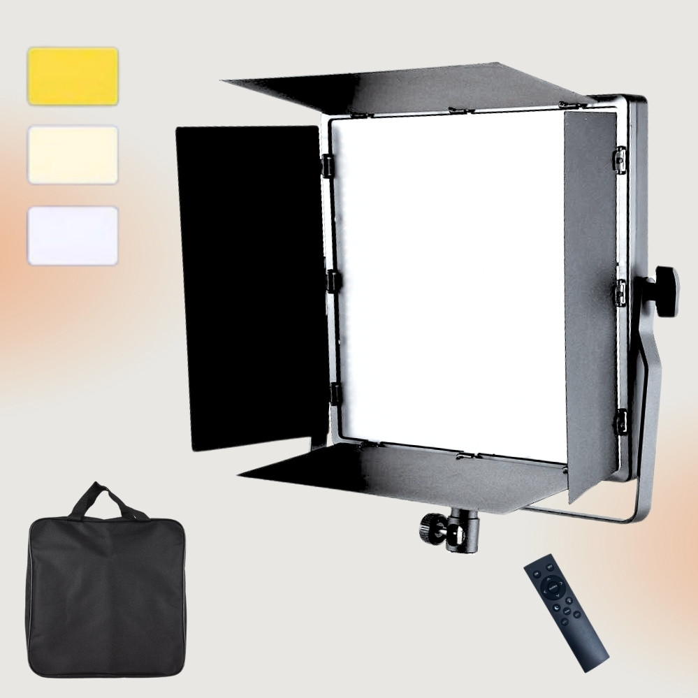 Світлодіодна прямокутна лампа LED 660 PRO для фото та відеозйомки прожектор відеосвітло з пультом ДУ та сумкою, фото 1