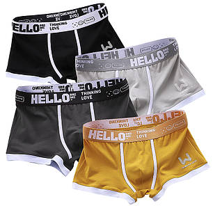 Набір чоловічих трусів боксерів PB-3199 Black/Turmeric/Gray/Light gray з 4 шт XL