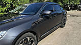Дефлектори вікон з хром молдингом, вітровики Kia Optima K5 2010-2014 (AVTM), фото 5