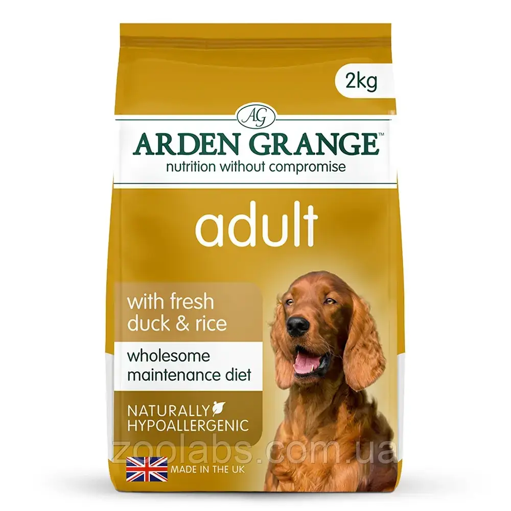Корм Arden Grange для дорослих собак з качкою | Arden Grange Adult Fresh Duck & Rice 12 кг