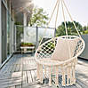 Підвісне крісло гойдалка для дачі та саду Гніздо Лелеки Бежевий, фото 2