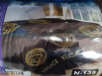 Плед Версаче 2 сп. 200*215 Велсофт  /Тёмно серый /